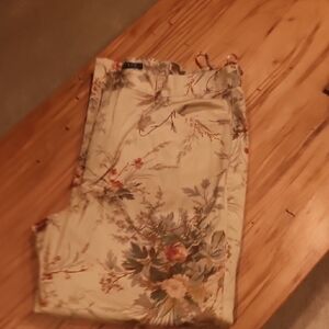 Lauren Ralph Lauren Cream Floral Straight Leg Pants